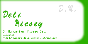 deli micsey business card